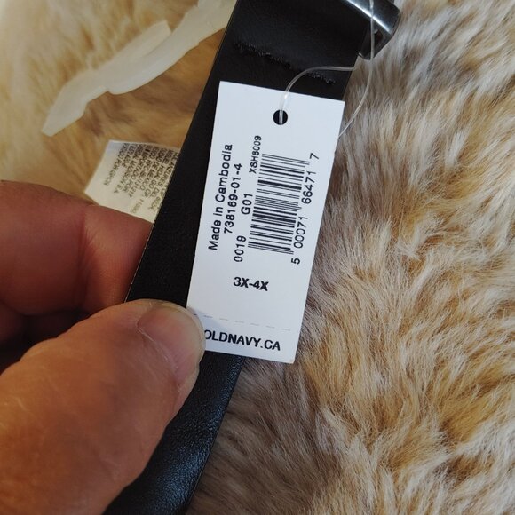 NWT PLUS SIZE BLACK BELT WITH GUNMETAL BUCKLE & TIP - Picture 6 of 10